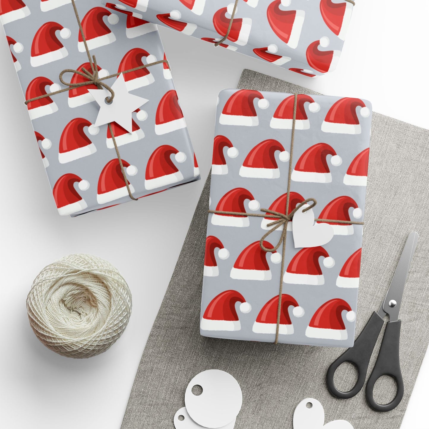 Santa Hat Wrapping Paper — Festive Holiday Gift Wrap