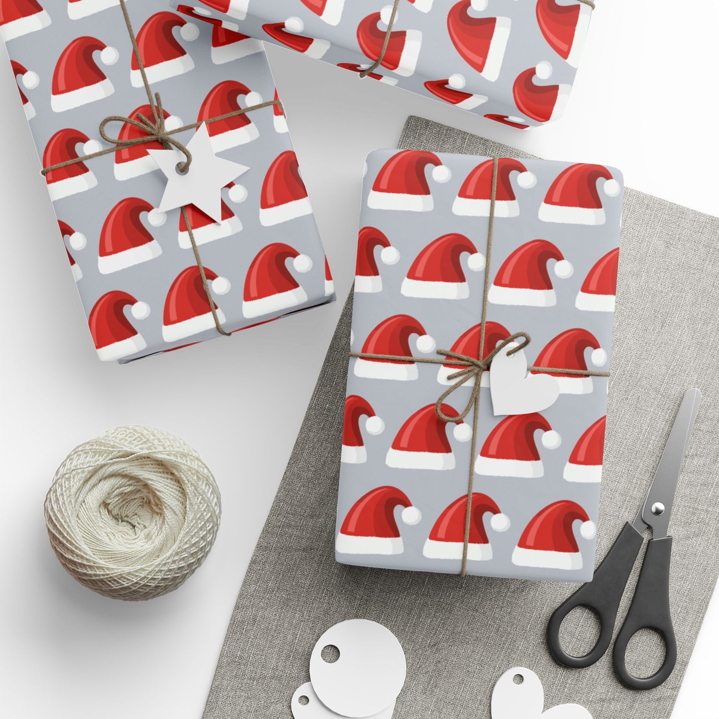 Santa Hat Wrapping Paper — Festive Holiday Gift Wrap