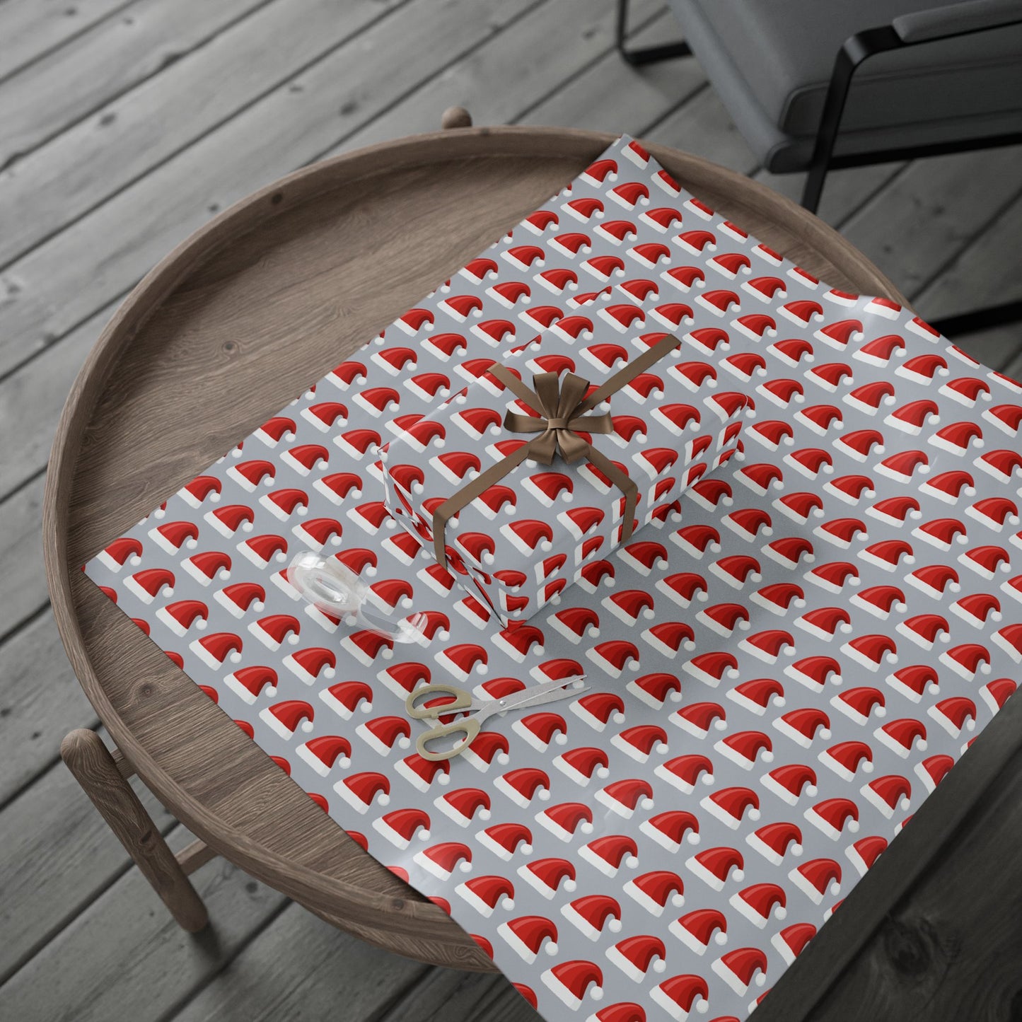 Santa Hat Wrapping Paper — Festive Holiday Gift Wrap